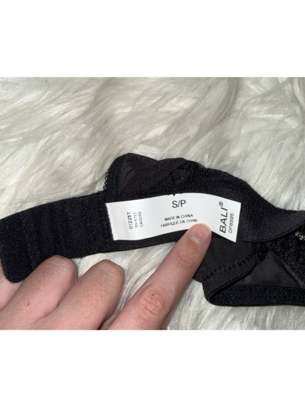 Bali DF6595 Comfort Revolution Scallop Lace WF Bralette Bra S Small Black New - Picture 6 of 6
